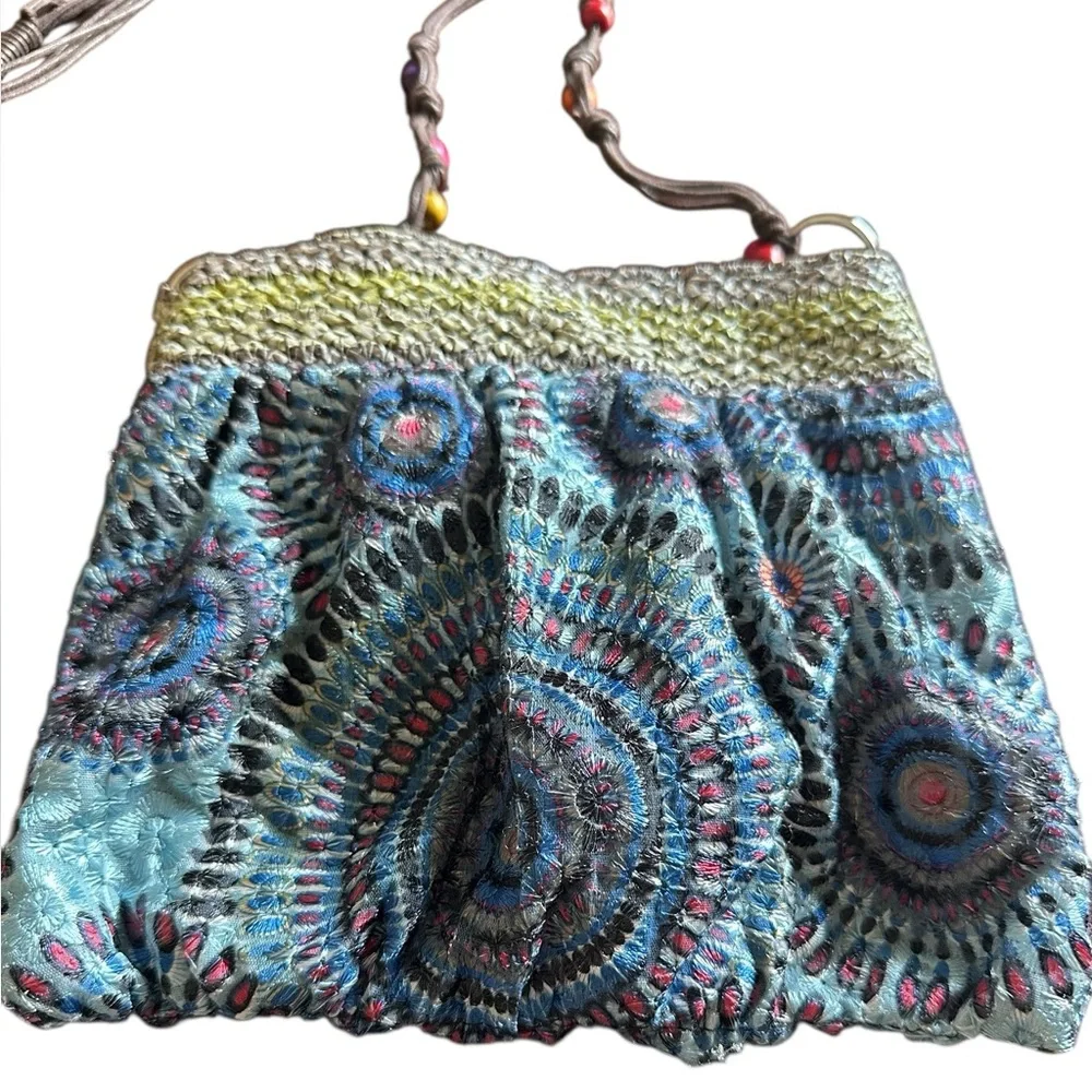 Boho Style Pouch Beaded Crossbody Purse